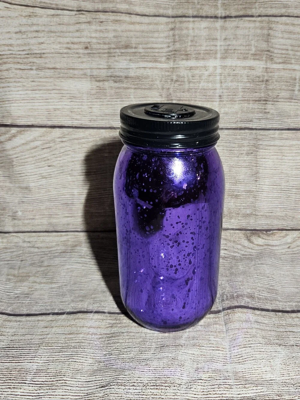 Gothic sugar skull light up mason jar decor